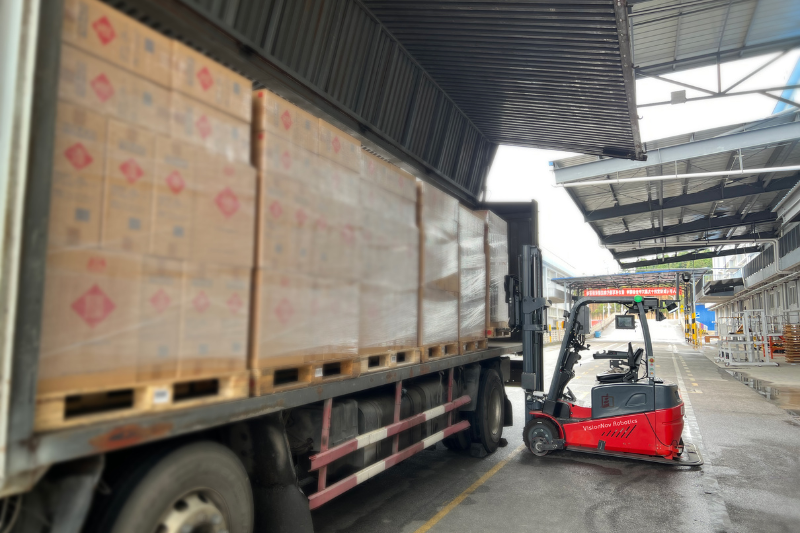 AGV loading and unloading system 