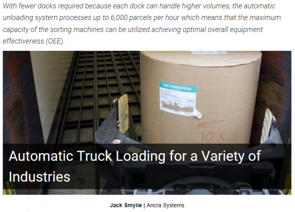 Automatic Truck Loading for a Variety of Industries