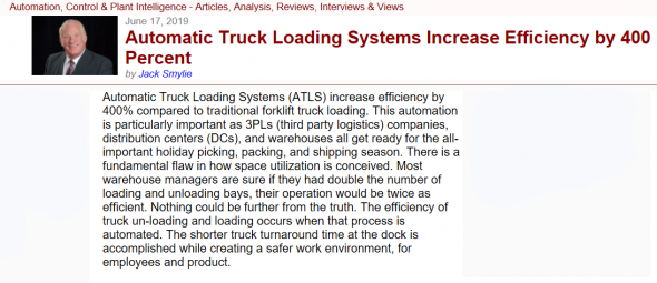 Automatic Truck Loading Systems Increase Efficiency by 400%